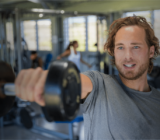 Frontal elevation with dumbbells: bodybuilding