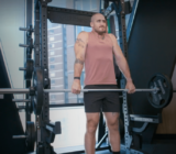 Strobine with the bar: bodybuilding