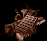 The goods made of dark chocolate